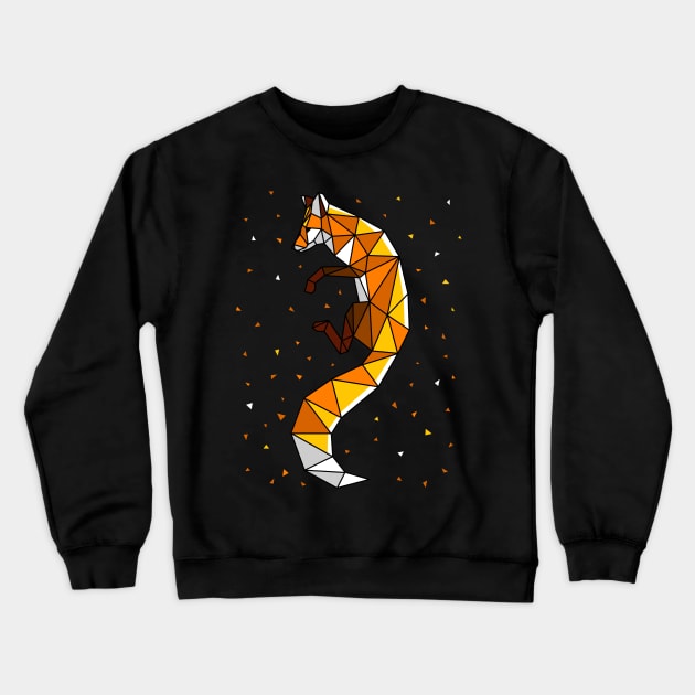 Geometric Fox Jump Crewneck Sweatshirt by albertocubatas